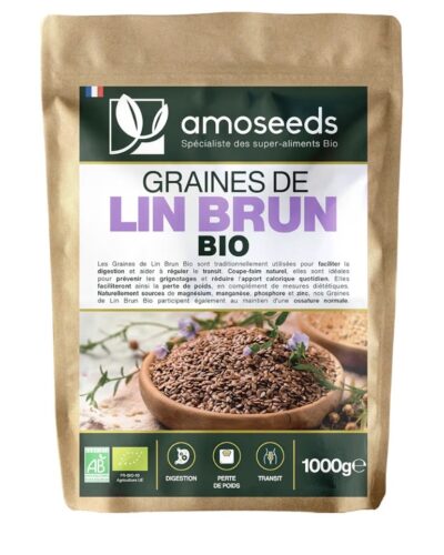 GRAINES DE LIN BRUN BIO 1KG