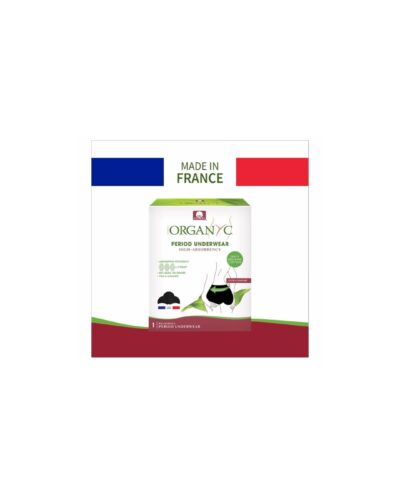 Organyc Culotte Menstruelle 100% coton bio Taille haute